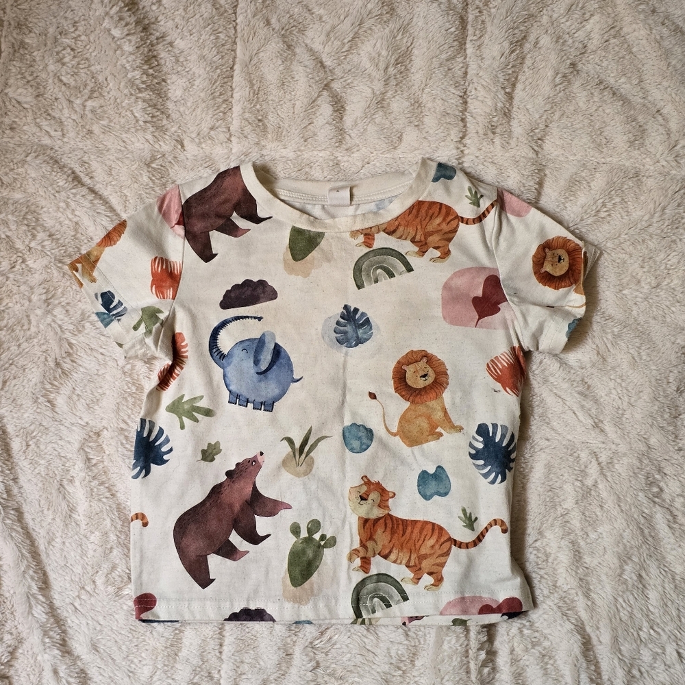 Shein Boys 4T Animal Print Tee